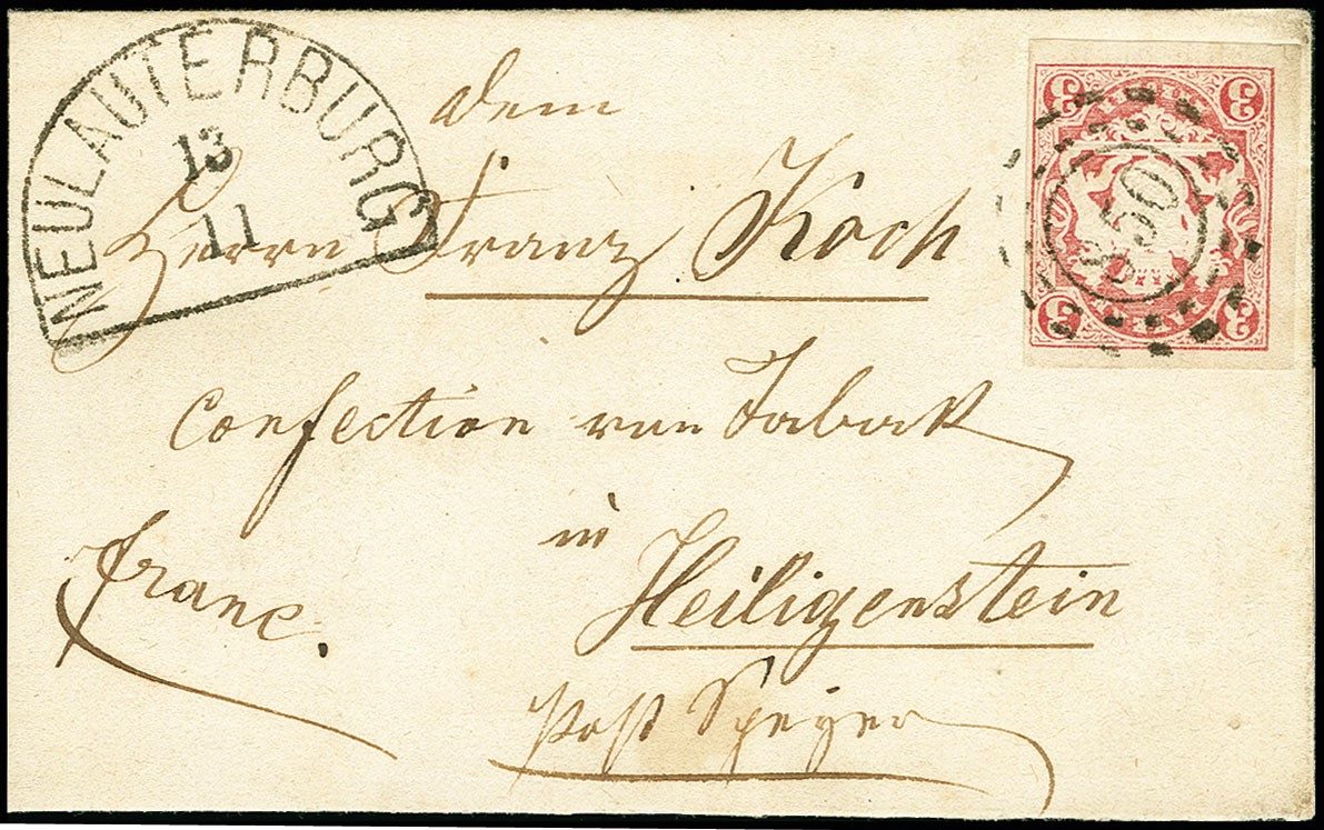 Brief von 1867 mit Neulauterburger Stempel.