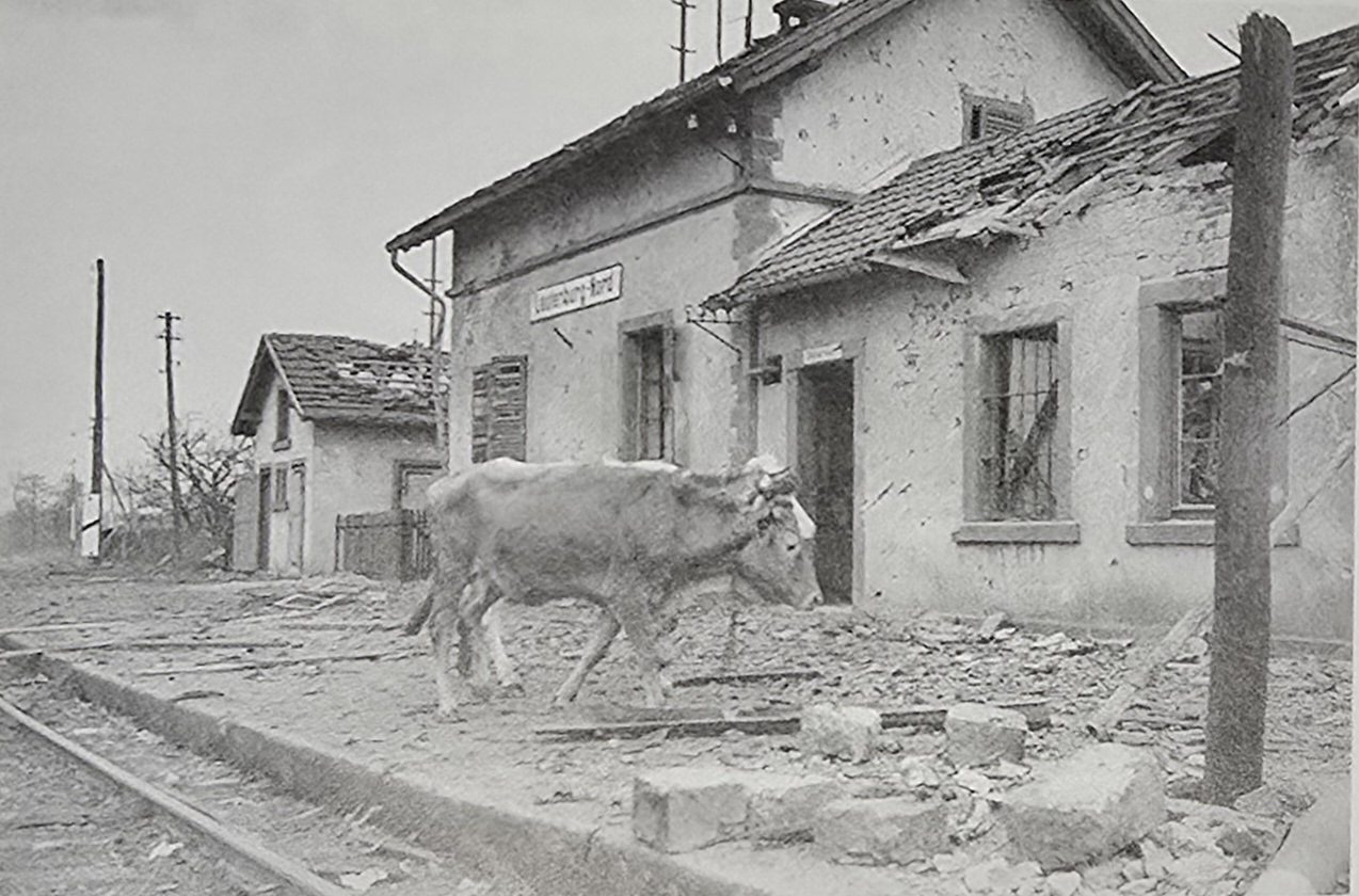 Nordbahnhof von Lauterburg am 20. März 1945