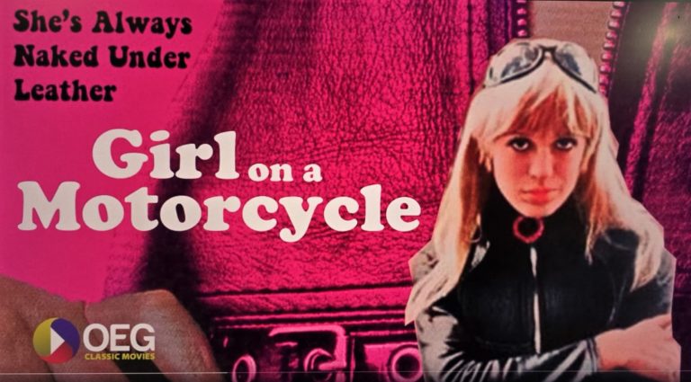 Filmtitel "The Girl on a Motorcycle".