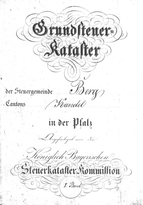 Grundsteuer-Kataster. Erste Hälfte 19. Jahrhundert