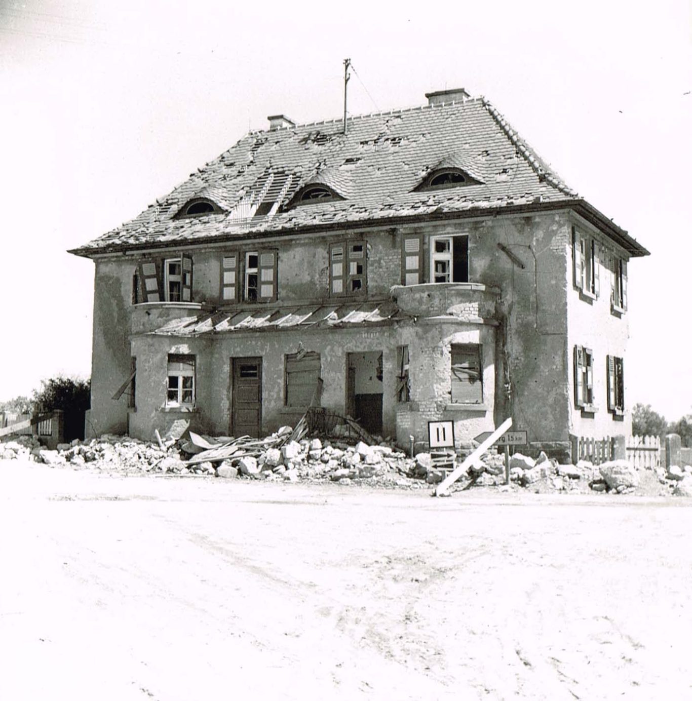 Zerstörtes Zollhaus, 1940