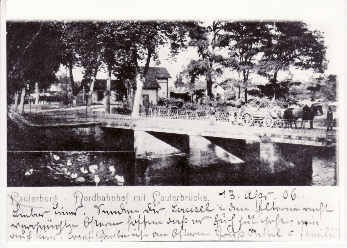 Alte Lauterbrücke und Nordbahnhof, 1906